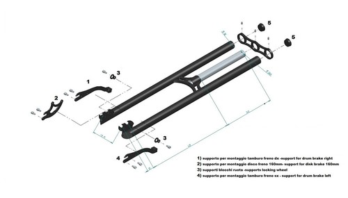 FAHRRADGABEL CUSTOM BIKE FORK HANDARBEIT DOUBLE CROWN - Bild 7 von 7