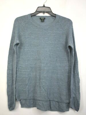 Roots Canada Womens Crew Neck Long Sleeve High-Low Knit Pullover Sweatshirt M