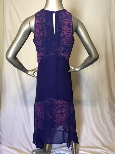 Patterson J Kincaid Violet Snake Print Midi Shift Dress Size XS - Picture 9 of 11