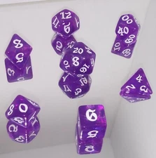 Glare Cosmos Dice Set RPG D&D