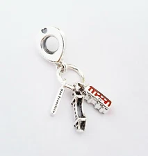 100% Authentic PANDORA San Francisco The Golden Gate Bridge Bus Charm 797218EN09