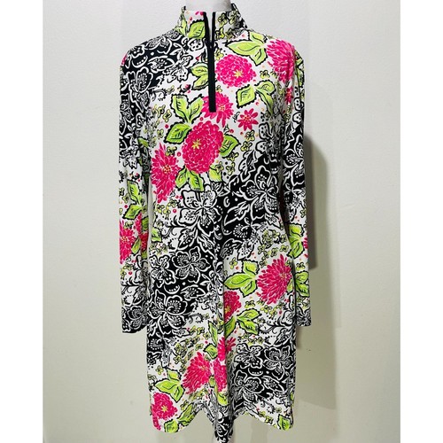 San Soleil Kleid UV50 Performance Outdoor Sport Bunt Blumen Freizeit Damen M