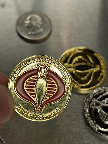 Painted Gi Joe Cobra Arah Custom Currency Bullion Coin Challenge Mirrored Gold - Picture 7 of 9