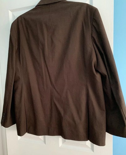 Stafford Men’s Signature Suit Jacket Blazer Sz XL 46-48 Brown 2 Button - Picture 7 of 12