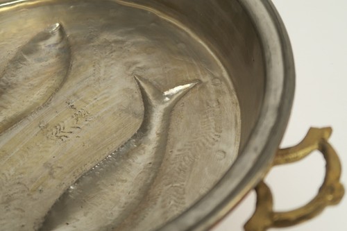 Copper & Brass Fish Mold Dish Pan Tray Wall Decor Jello Cake 10" Diameter - Picture 11 of 11