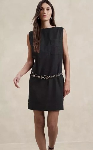 Banana Republic Hemp - Cotton Shift Mini Dress S Small #446120