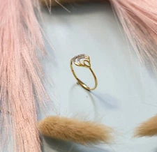 Elegant 18KT Rose Gold Diamond Ring | 0.06 Ct | Leaf Design | KLR-1335