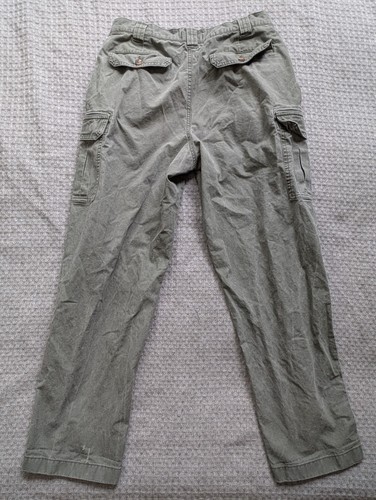 LL Bean Cargo Pants Men 32x30 Fit 30x28 Green Tropic Weight Classic Straight Leg - Picture 5 of 11