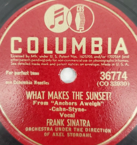 Frank Sinatra ~ What Make's The Sunset?/I Begged Her ~ Columbia Records #36774 - Picture 9 of 9