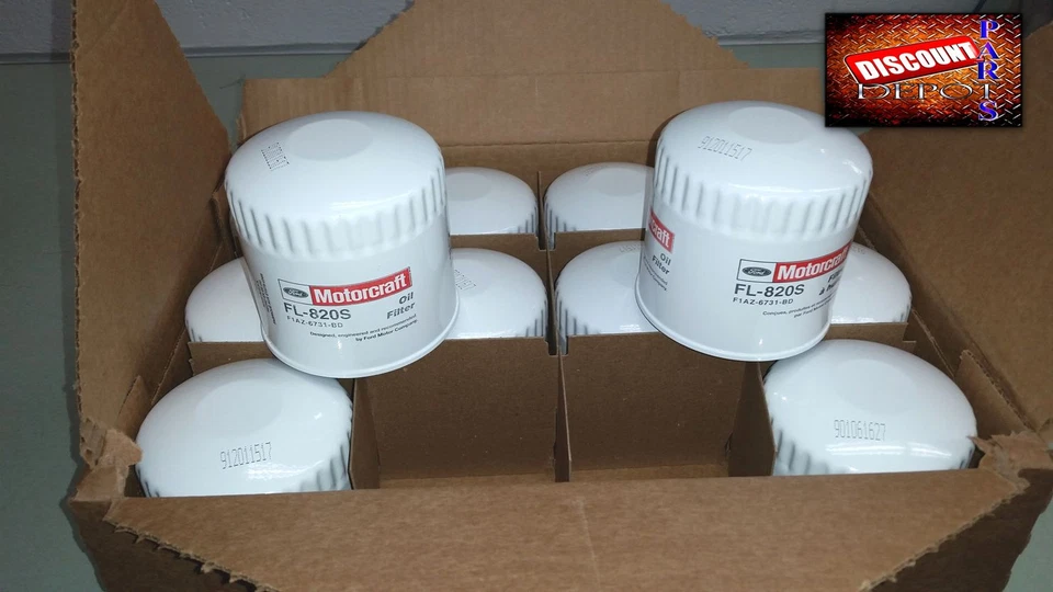 case of 12 fleet bulk pack Motorcraft Ford fl820s oil filter genuine oem Element — 第 2/4 张图片