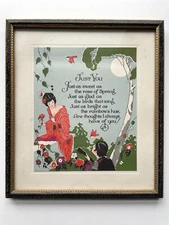 ART DECO Framed Print | 1930s | Romantic Serenade