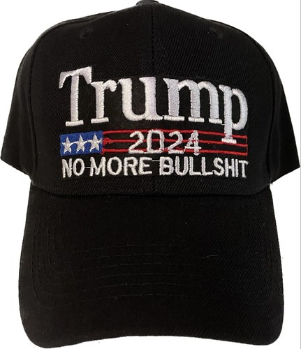 Trump 2024 No More Bullshit Adjustable Ball Cap Hat - Picture 4 of 9