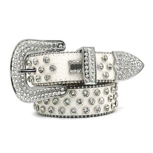 Men Western Rhinestone Belt Punk Rivet Studded Cowgirl Cowboy Crystal Women Belt - Picture 42 of 43