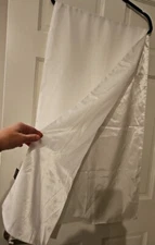 CEJON ACCESSORIES SHAWL WHITE CHIFFON SATIN WEDDING 68"x19 1/2" REVERSIBLE