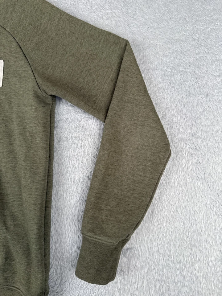 Женский свитер The North Face очень маленький зеленый с круглым вырезом из французской махровой смеси - Изображение 2 из 4