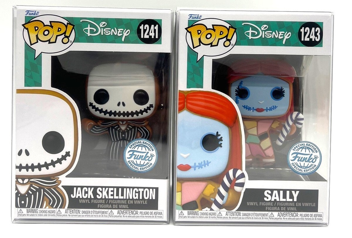 Funko Pop! Disney NBC Jack #1241 & Sally #1243 Ginger Bread