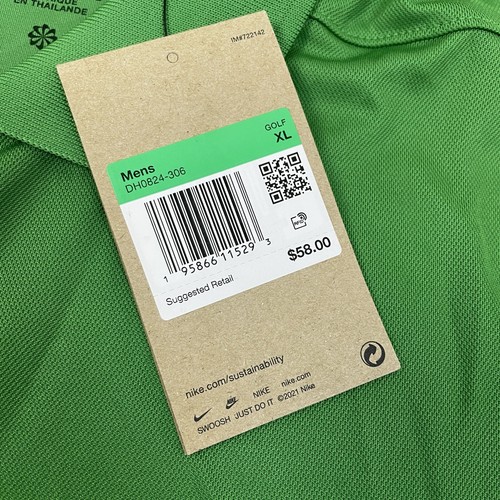 Nike Drit-Fit Golf Victory Standard-Fit Polo Shirt Mens Size XL DH0824 Green $58 - Picture 2 of 8