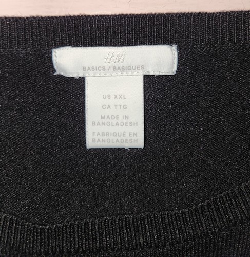 H&M Womens XXL Black Basic Long Sleeve Crew Neck Pullover Knit Sweater  - Bild 13 von 15