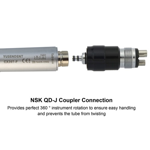 COXO Dental Self Power LED Handpiece 4 Hole High Speed Turbine NSK QD-J Coupler - Picture 10 of 53