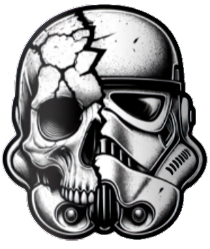 Skull Storm Trooper Car Window Vinyl Decal Graphic Laptop Bumper Sticker - Foto 1 di 10