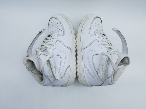 Nike Air Force 1 Mid (GS) Youth's Size 3Y Sneakers Triple White - Picture 7 of 11