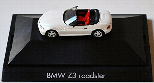 BMW Z3 roadster 1995-99 E36/7 perlmuttweiss white metallic 1:87 Herpa 101042 - 第 5/7 張圖片