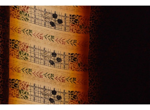 Vintage Brown Sarees 100% Pure Silk Floral Printed Sari Craft Dress Sew Fabric - Picture 2 of 3
