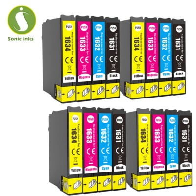 16 Tintenpatronen passend für Epson WorkForce WF-2630WF WF-2010W WF-2750DWF WF2520NF