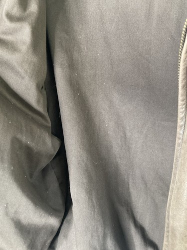 Brown Leather Bomber Jacket Croft And Barrow Full Zip Men’s Large Heavy Duty - Picture 8 of 12