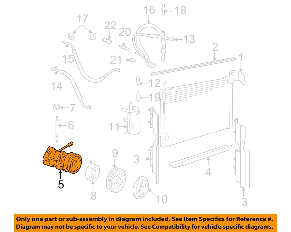 Compresor de aire acondicionado usado para: Lincoln 2007 y Town Car grado A Foto 3 de 4
