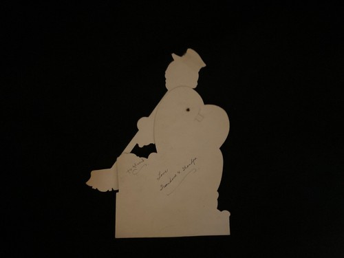 Vintage Street Sweeper Valentine Card c. 1920s - Imagen 3 de 3