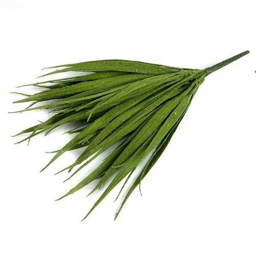 Artificial Flocked Sword Grass Plant 35cm - Decorative Faux Foliage Home Decor - Picture 2 of 5