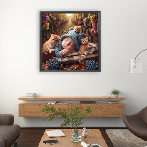 5D DIY Full Round Drill Diamond Painting Child Kit Home Decor Art Craft 50x50cm - Bild 2 von 11