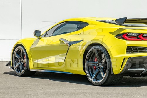 Front Splash Mud Flap For 22-Up Corvette C8 Extended Style CARBON FLASH METALLIC - Picture 4 of 22