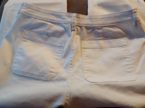 Pantalones de mezclilla blancos para mujer Liz Claiborne 12 piernas rectas crucero de altura media - Imagen 3 de 4
