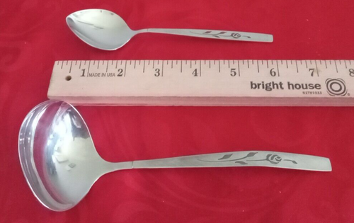 Oneida Deluxe 18/8 stainless Capistrano lot of 7 serving pieces NM polished - Picture 2 of 6