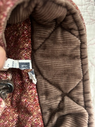 Girls Gap Vest kids small Size 4 Corduroy Brown Zipper D63* - Picture 3 of 5