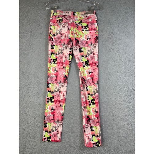 Justice Premium Jeans Floral Paint, Multi color Simply Low 14 R Pinks - Picture 2 of 11