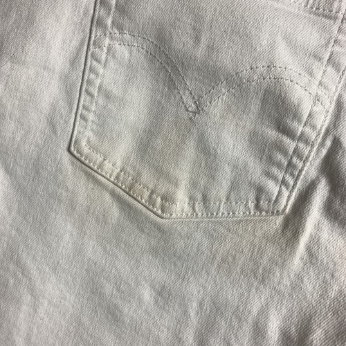 Levi's pantaloncino jeans donna 34 vita bianco usato tasche - Foto 8 di 9