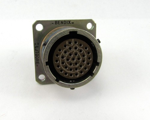Bendix LJT00RE15-37S Connector Wall Mount w/ Contacts 37POS 22AWG =NOS= - Picture 2 of 3