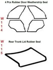 Set 5 Pieces Door + Trunk Rubber Weatherstrip Seal For Mercedes Benz W114 W115