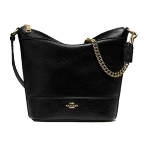 white coach purse with gold chain
