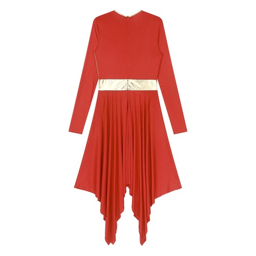 Abito da ballo donna lode liturgico senza maniche asimmetrico overlay pantwear - Foto 59 di 136