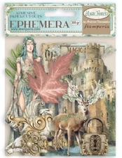 Stamperia MAGIC FOREST Adhesive Ephemera Scrapbook Mixed Media 39pc DFLCT14