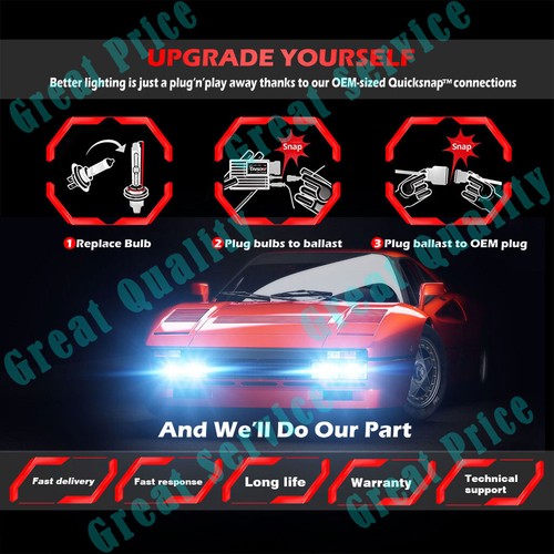 55W HID Xenon Headlight Bulb Ballast H1 H3 H4 H7 H8 H9 H10 H11 9005 9006 880 881 - Picture 10 of 23
