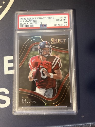 2022 Select Draft Picks Eli Manning Black Prizm 1/1 ONE OF ONE PSA 10 Ole Miss - Picture 5 of 6