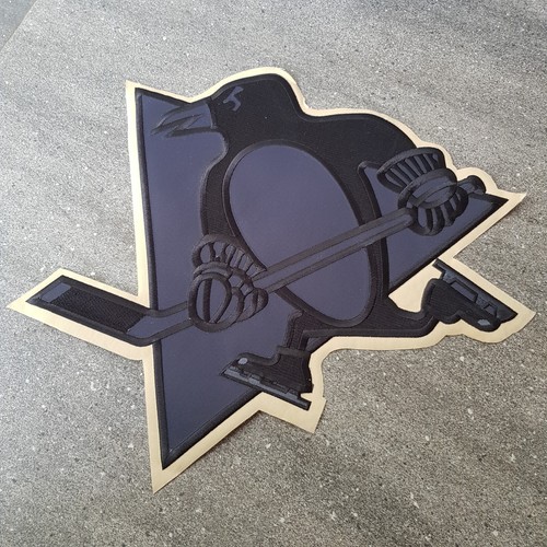 Black Ice Crest Pittsburgh Penguins Badge Patch Logo For Jersey Jacket - Picture 2 of 2