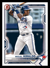 2021 Bowman Draft Miguel Hiraldo  Toronto Blue Jays #BD-98 Centered Mint