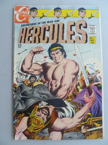 Hercules # 1 & #3, Charlton 1967-68, w/Thane of Bagarth, Great Jim Aparo Art! - Picture 2 of 12