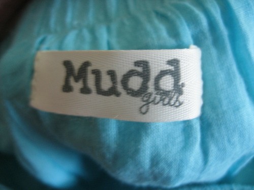 Unworn Girls 12 Aqua Blue Cotton MUDD Mini SKIRT Ruffle Hem Lace LINED Elastic - Picture 8 of 10